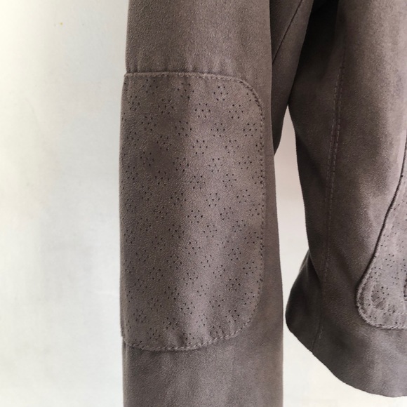 Faux suede cropped jacket - Picture 5 of 6